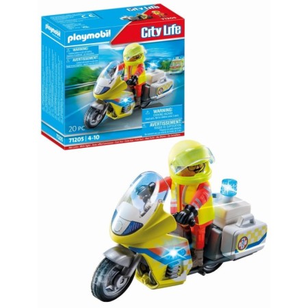 Playmobil - Motocicleta Galbena Cu Lumini Playmobil - 1